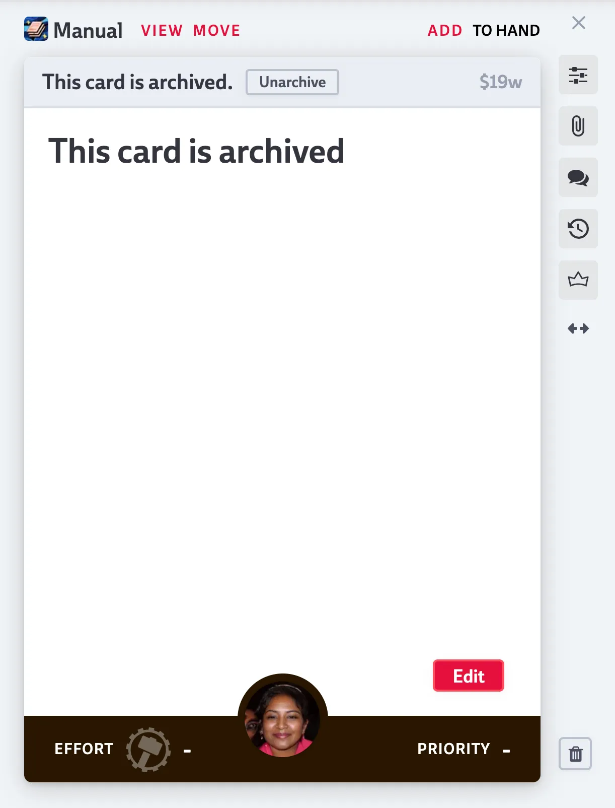 Archived Card