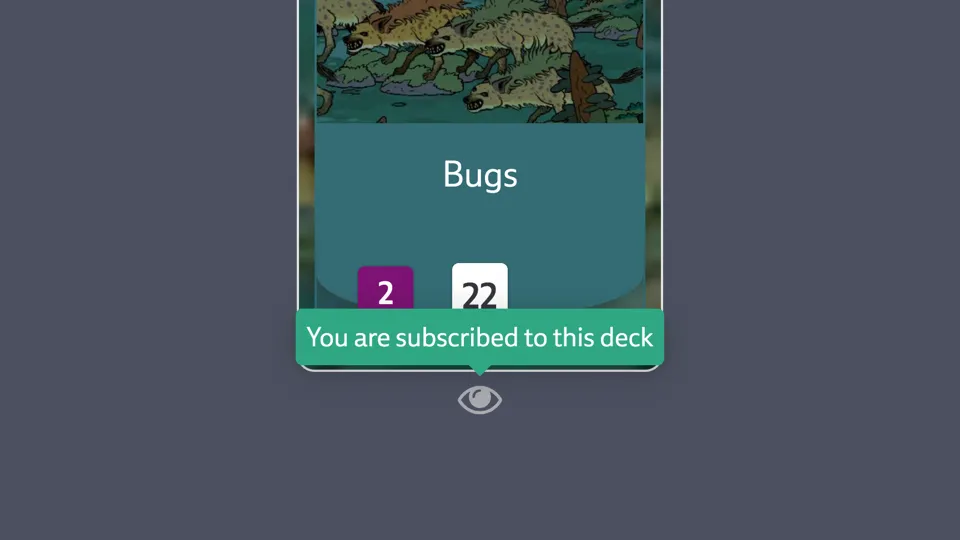 Watching a deck